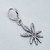 Cannabis leaf on bead fitting sterling silver charm .925 Leaves Drug charms extra view
