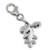 Oak Tree Leaf and acorns SMALL sterling silver clip charm .925 Mighty Oaks