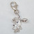 Oak Tree Leaf and acorns SMALL sterling silver clip charm .925 Mighty Oaks size example