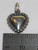 Beaded Love Heart 2D sterling silver charm .925 x1 Loving hearts charms detail