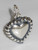 Beaded Love Heart 2D sterling silver charm .925 x1 Loving hearts charms additional view