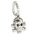 Skull and Crossbones TINY sterling silver charm .925 Pirate charms