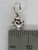 Skull and Crossbones TINY sterling silver charm .925 x 1 Pirate charms size example
