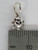 Skull and Crossbones TINY sterling silver charm .925 Pirate charms size example