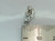 Reindeer tiny sterling silver charm .925 x 1 Rudolph Christmas charms side view