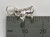 Cat playing with a ball sterling silver charm .925 Cats charms side view