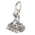 Child on a sled sledge small sterling silver charm .925 x 1 Christmas