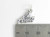 Number One Aunt sterling silver charm .925 Aunts Family charms side view