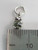 TINY bear with present sterling silver charm .925 Christmas charms side view