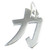 Power Chinese Character sterling silver charm .925 x 1 charms