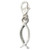 Christian Fish sterling silver clip charm .925 x1 Holy Fishes charms