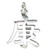 Chinese Health Character sterling silver charm .925 x 1 Healthy charms