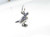 Calling Bird sterling silver charm .925 Birds Christmas charms A1 alternate view