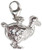 Dodo sterling silver clip charm .925 x 1 Extinct birds Dodos charms image 6
