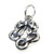 Five - 5 Gold Rings sterling silver charm .925 Christmas charms A1