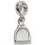 Stirrup sterling silver bead charm .925 x 1 Horses stirrups charms