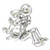 Lord a Leaping 12 Days of Christmas sterling silver charm .925 A1