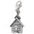 School House sterling silver clip charm .925 x 1 Education & Schools charms