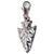 Arrow head sterlng silver clip charm .925 x1 Arrows Heads Archaeology charms