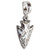 Arrow head sterlng silver bead charm .925 x1 Arrows Heads Archaeology charms