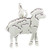 Lamb Sheep 2D sterling silver charm .925 x 1 Lambs Lambing charms