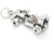 Race Car sterling silver charm .925 Formula Racing One cars charms side view