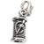 Cotton Reel sterling silver clip charm .925 Spool of thread charms alternate view