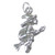 Witch on Broomstick sterling silver charm .925 x 1 Witches charms