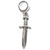 Dagger sterling silver bead charm .925 Daggers and swords charms alternate view