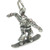 Snowboarder Boarding sterling silver charm .925 x 1 Snow boarder charms