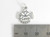 Love Angel sterling silver charm .925 Protect Angels Protection charms side view