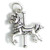 Carousel Horse sterling silver charm .925 x 1 Fairground Horses charms