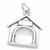 Dog House Photo Holder sterling silver charm .925 x 1 Dogs Photos Holders