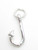 Fish Hook sterling silver charm .925 x 1 Fisherman Fishing Hooks charms additional view