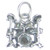Drum Kit sterling silver charm .925 x 1 Drums Sets Kits Band charms