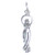 Goddess sterlng silver charm .925 x1 Praying Goddesses Holy Sacred charms