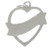Engravable Heart plain silver charm pendant .925 x 1 Love charms