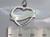 Engravable Heart plain silver charm pendant .925 Love charms detail