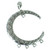Crescent Shaped charm Holder sterling silver pendant .925 holders