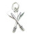 Crossed Oars sterling silver charm .925 boating rowing boats charms