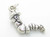 Caterpillar - Worm sterling silver charm .925 x 1 Caterpillars Worms additional view