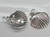 Shell sterling silver charm .925 x 1 Clam Oyster shells charms additional view