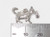 Cat holding kitten in its mouth sterling silver charm .925 cats size example