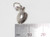 Bird Chick in an Egg sterling silver charm .925 x1 Easter eggs charms size example