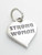 Strong Woman heart sterling silver charm .925 x 1 Strength Women charms additional view