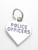 Police Officers heart sterling silver charm .925 Law Officer charms additional view