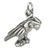 Parrot on perch sterling silver charm .925 x 1 Whos a pretty boy then.