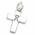 Cross with Awareness Ribbon sterling silver charm .925 Memory Healing