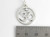 Om Sanskrit Omkara sterling silver charm .925 Yoga Peace charms side view