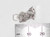 Beagle sterling silver dog charm .925 Beagles Dogs charms size example